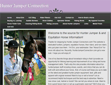 Tablet Screenshot of hunterjumperconnection.com